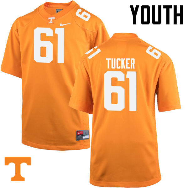 Youth #61 Willis Tucker Tennessee Volunteers College Football Jerseys-Orange